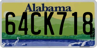 AL license plate 64CK718