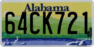 AL license plate 64CK721