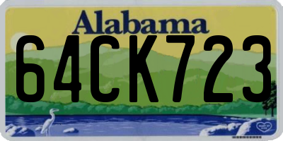 AL license plate 64CK723