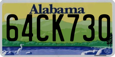 AL license plate 64CK730