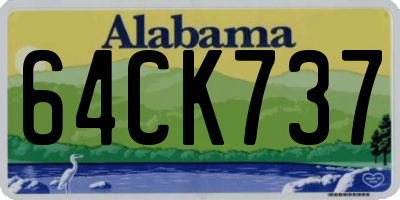 AL license plate 64CK737