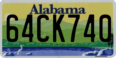 AL license plate 64CK740