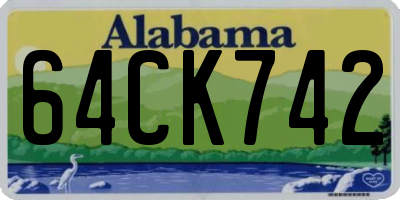 AL license plate 64CK742
