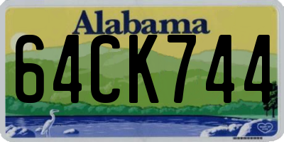 AL license plate 64CK744