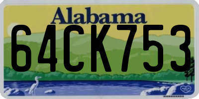 AL license plate 64CK753