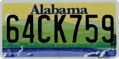AL license plate 64CK759