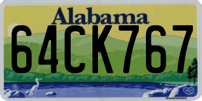 AL license plate 64CK767