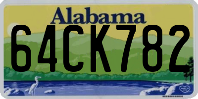AL license plate 64CK782