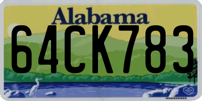 AL license plate 64CK783