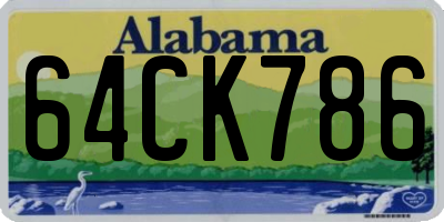 AL license plate 64CK786