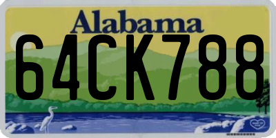 AL license plate 64CK788