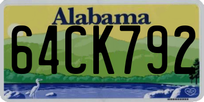AL license plate 64CK792