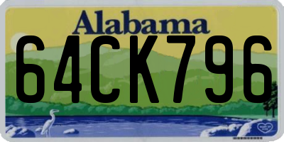AL license plate 64CK796