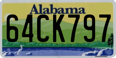 AL license plate 64CK797
