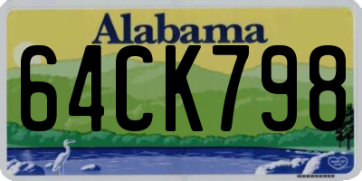 AL license plate 64CK798