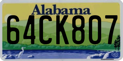 AL license plate 64CK807