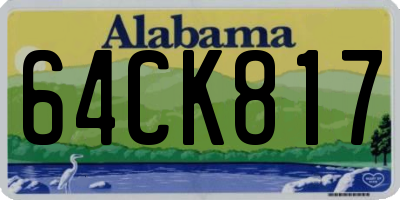 AL license plate 64CK817