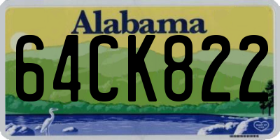AL license plate 64CK822