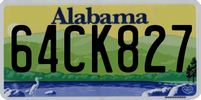 AL license plate 64CK827