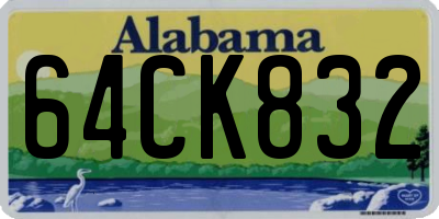 AL license plate 64CK832