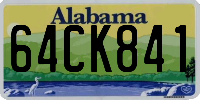 AL license plate 64CK841