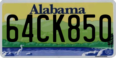 AL license plate 64CK850