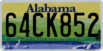 AL license plate 64CK852