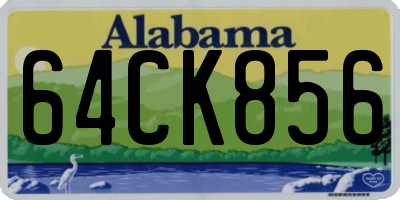 AL license plate 64CK856