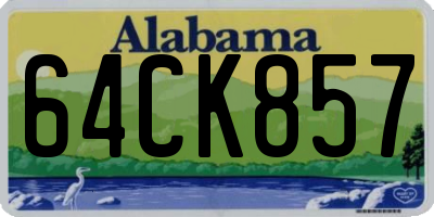 AL license plate 64CK857