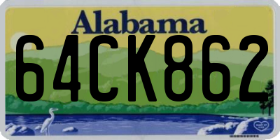 AL license plate 64CK862