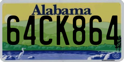 AL license plate 64CK864