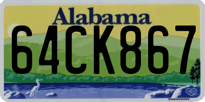 AL license plate 64CK867