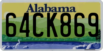 AL license plate 64CK869