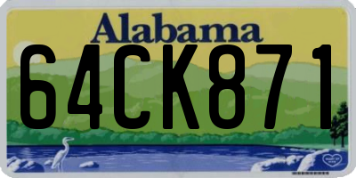 AL license plate 64CK871