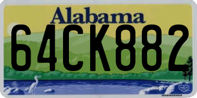 AL license plate 64CK882