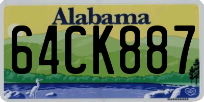 AL license plate 64CK887