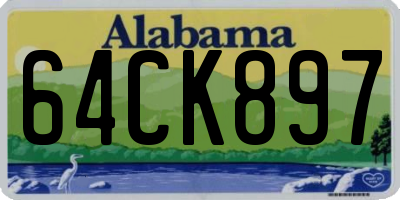AL license plate 64CK897