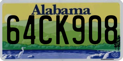 AL license plate 64CK908