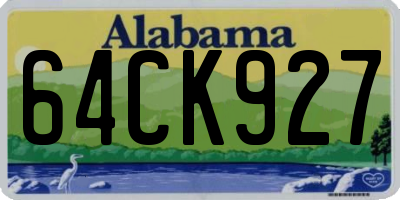 AL license plate 64CK927