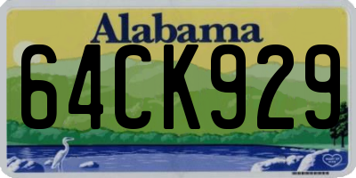 AL license plate 64CK929