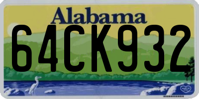 AL license plate 64CK932