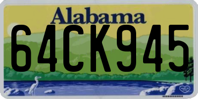 AL license plate 64CK945