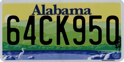 AL license plate 64CK950