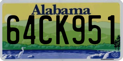 AL license plate 64CK951