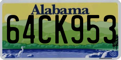 AL license plate 64CK953