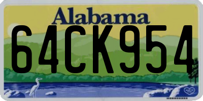 AL license plate 64CK954
