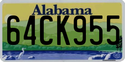 AL license plate 64CK955