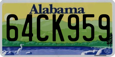 AL license plate 64CK959