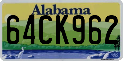 AL license plate 64CK962