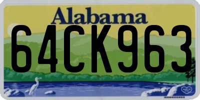 AL license plate 64CK963
